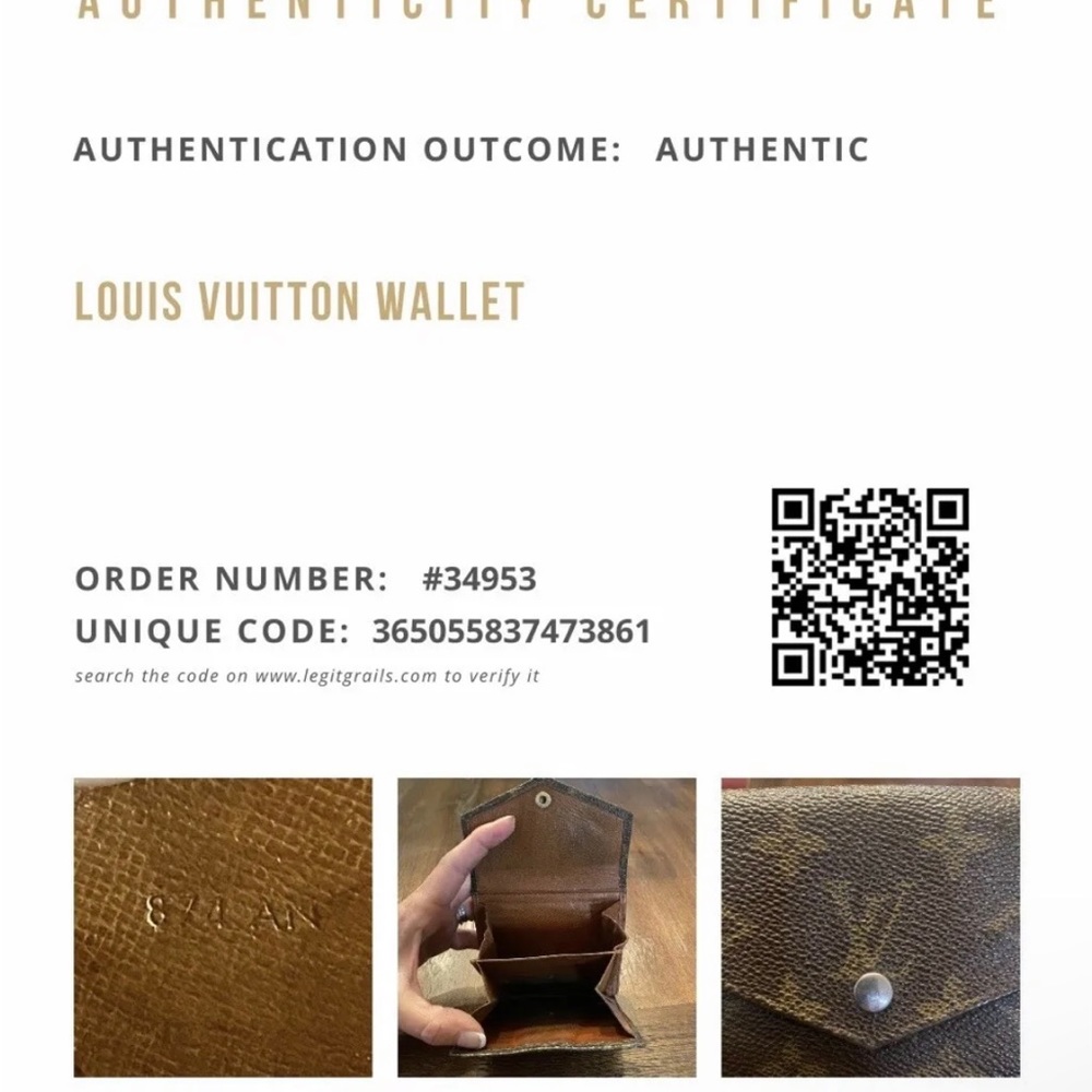 Louis Vuitton monogram wallet purse vintage, authentic - Picture 16 of 16